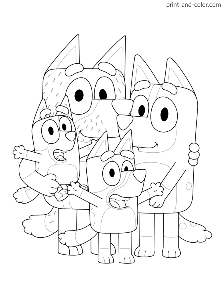 Printable Bluey Coloring Pages - Free coloring pages to print