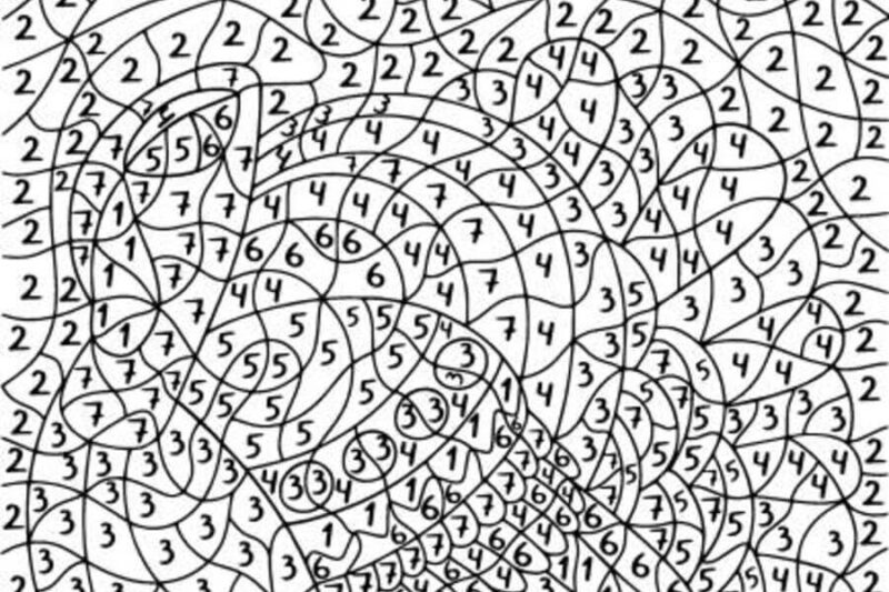 Printable Color By Number Hard