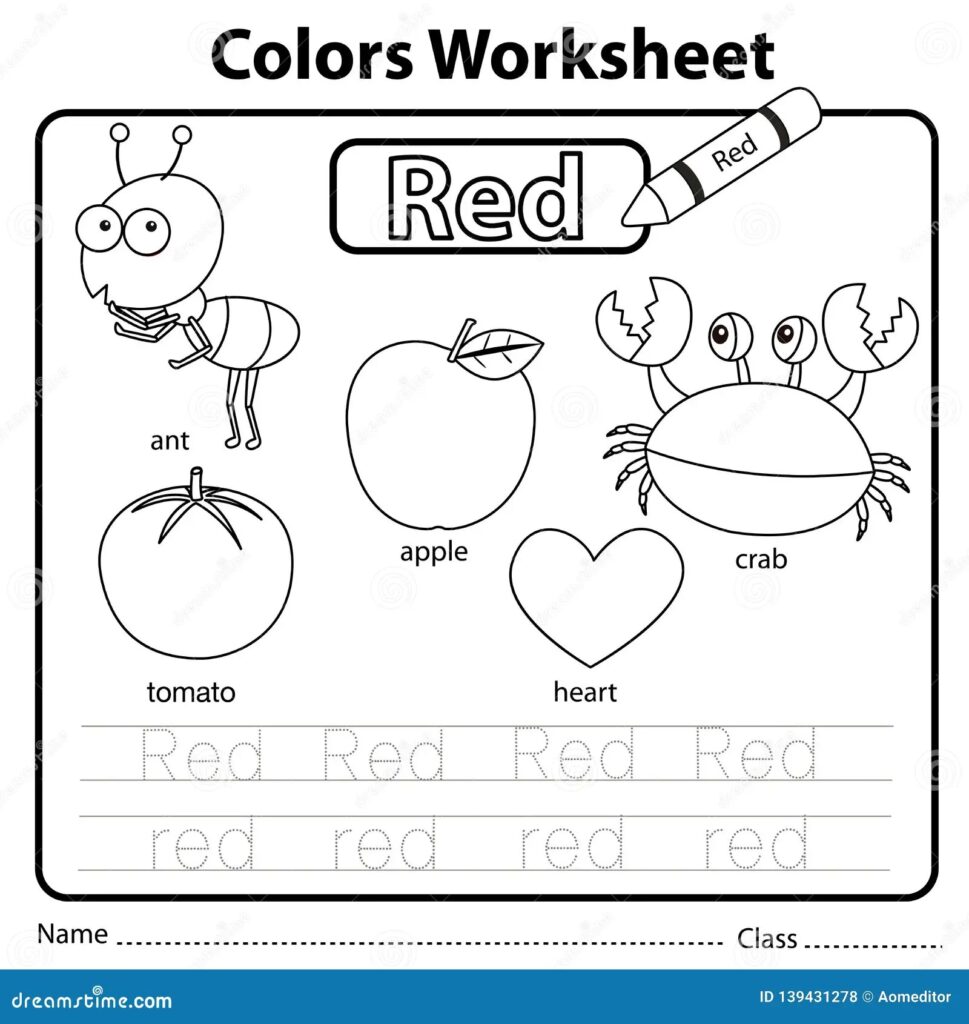 Printable Color Red Worksheets For Preschool - Free Printable Download