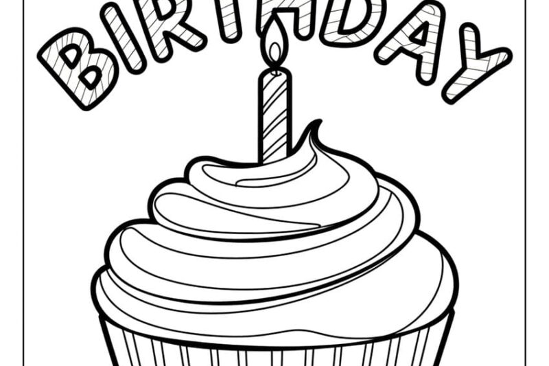 Printable Coloring Pages For Birthdays