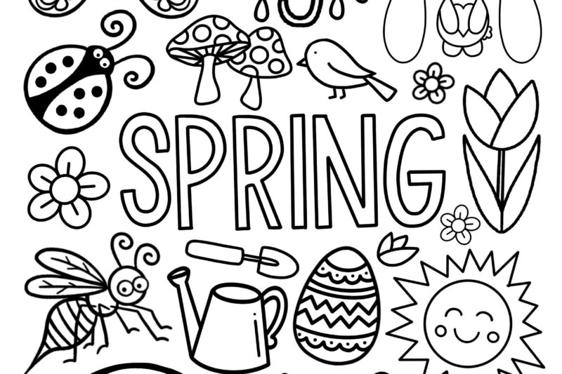Printable Coloring Sheets For Spring