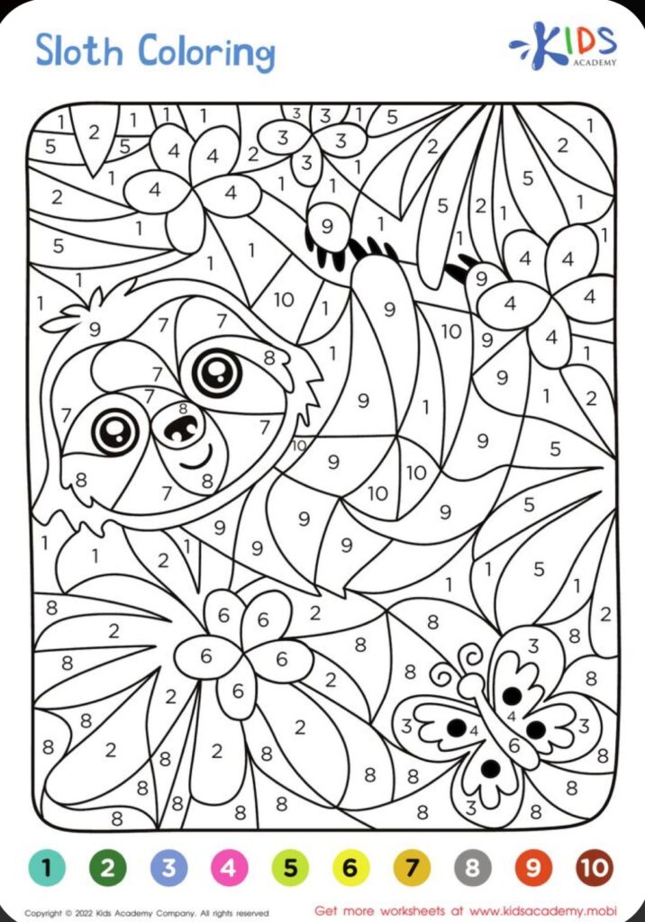 Printable Colour By Numbers For Kids Printable Colour By Numbers For Kids