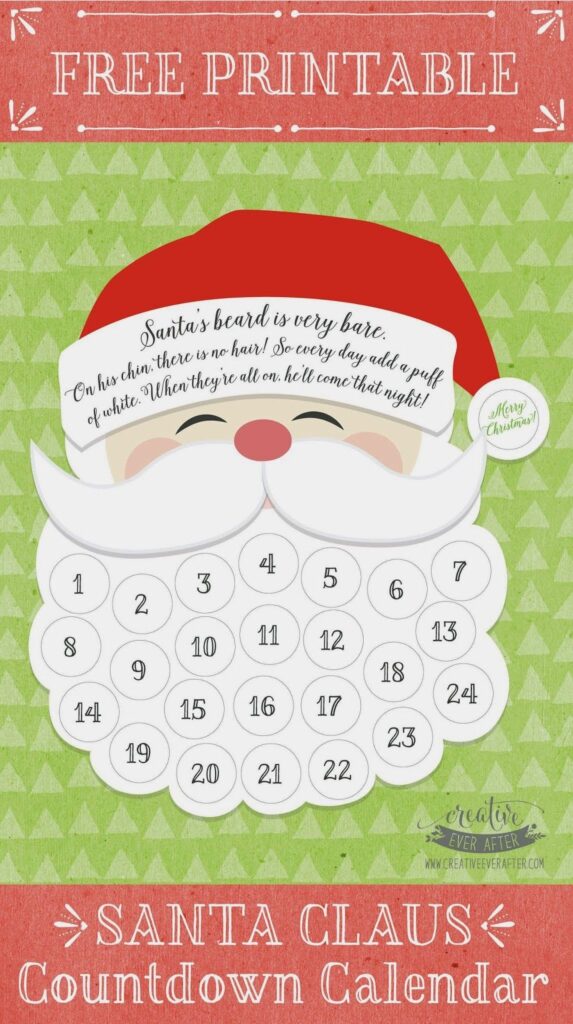 Printable Countdown Calendar For Christmas - Christmas Countdown Printable Free - Printable Calendars AT A GLANCE