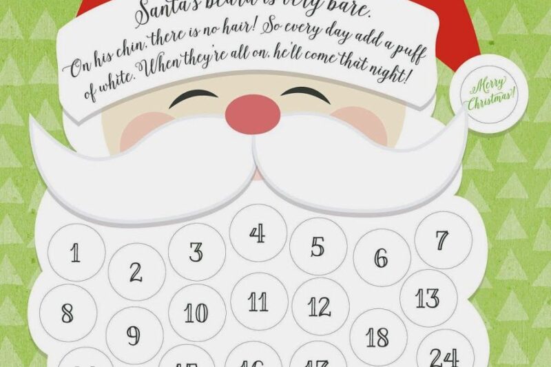 Printable Countdown Calendar For Christmas