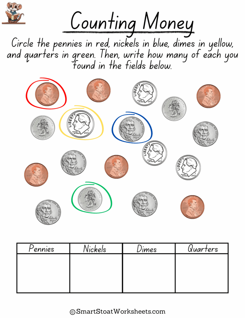 Printable Counting Money Worksheets For Kindergarten Printable Counting Money Worksheets For Kindergarten
