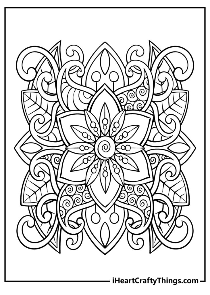 Printable Easy Adult Coloring Pages [2025]