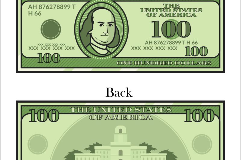 Printable Fake Money Actual Size Front And Back