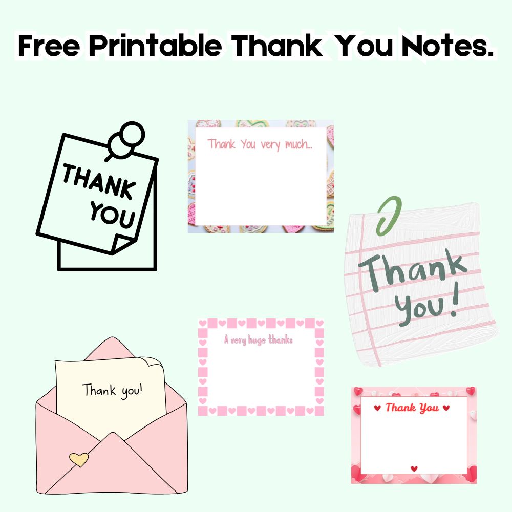 Printable Free Thank You Notes - Free Printable Thank You Notes
