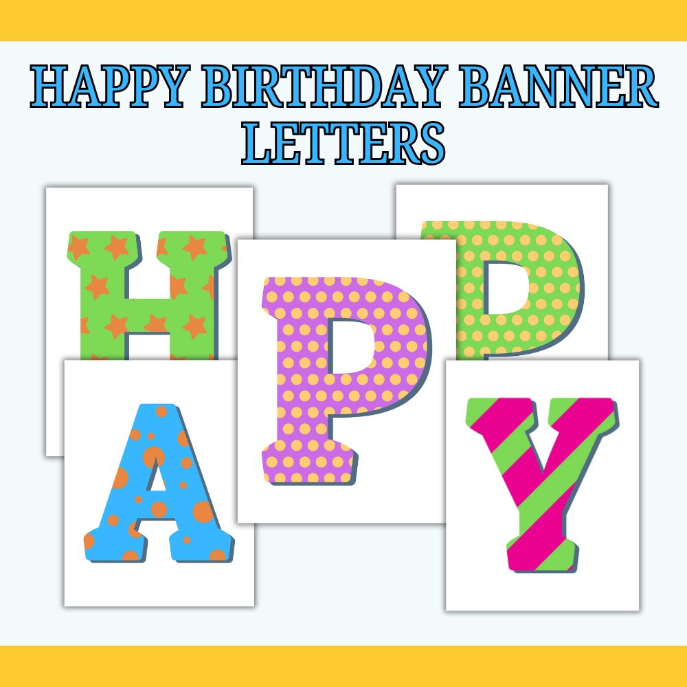 Printable Letters Happy Birthday – Printable Planet Printable Letters Happy Birthday - Printable Planet