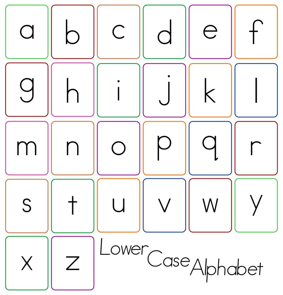 Printable Lower Case Alphabet Letters Printable Lower Case Alphabet Letters