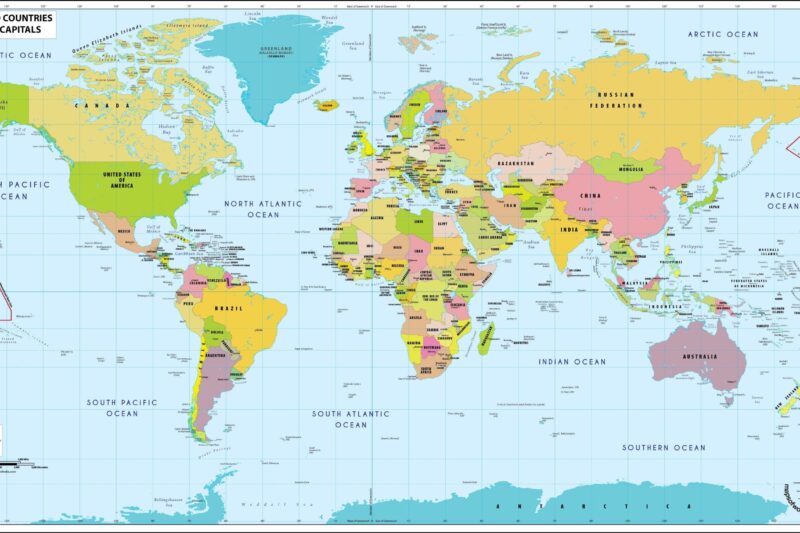 Printable Map Of Countries Of The World