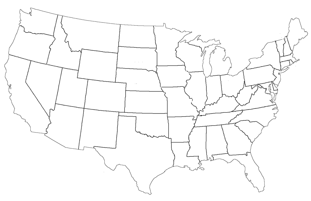 Printable Map Of The United States Without Names – Printable Ilunion Printable Map Of The United States Without Names - Printable Ilunion