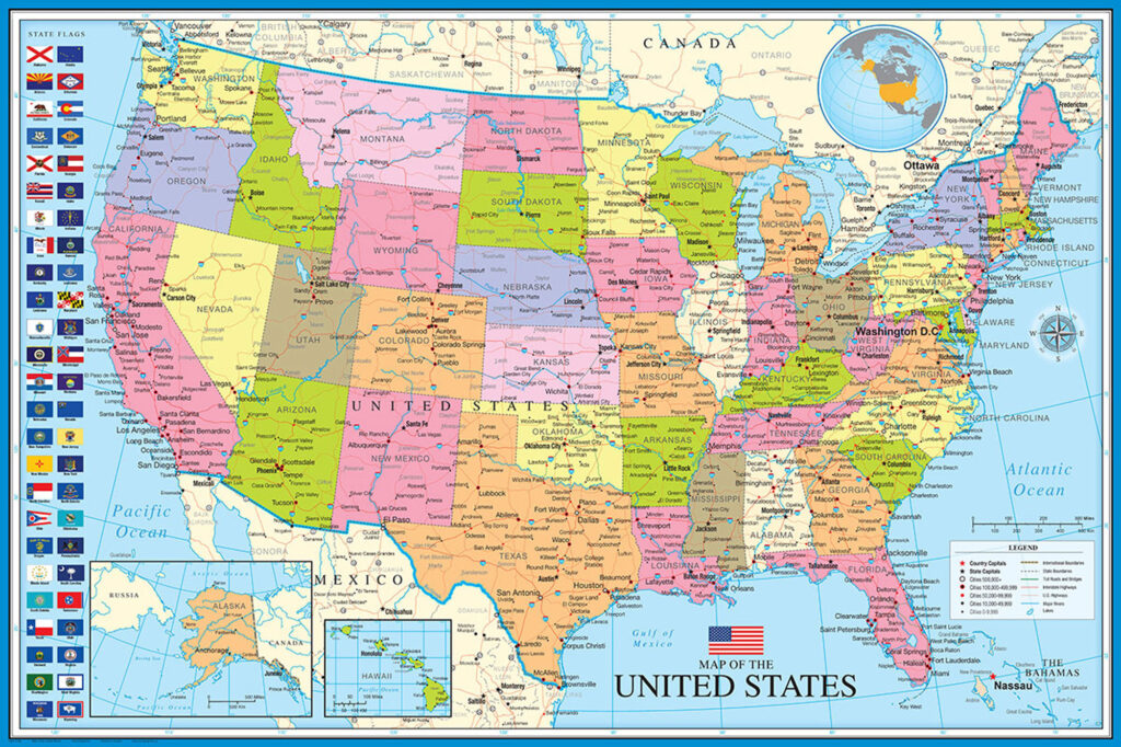 Printable Map of the Whole United States – Download Free High ...