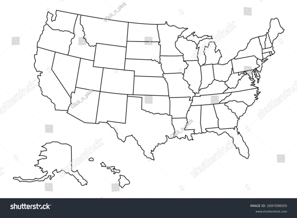 Printable Map United States Blank – Printable USA Map Printable Map United States Blank - Printable USA Map