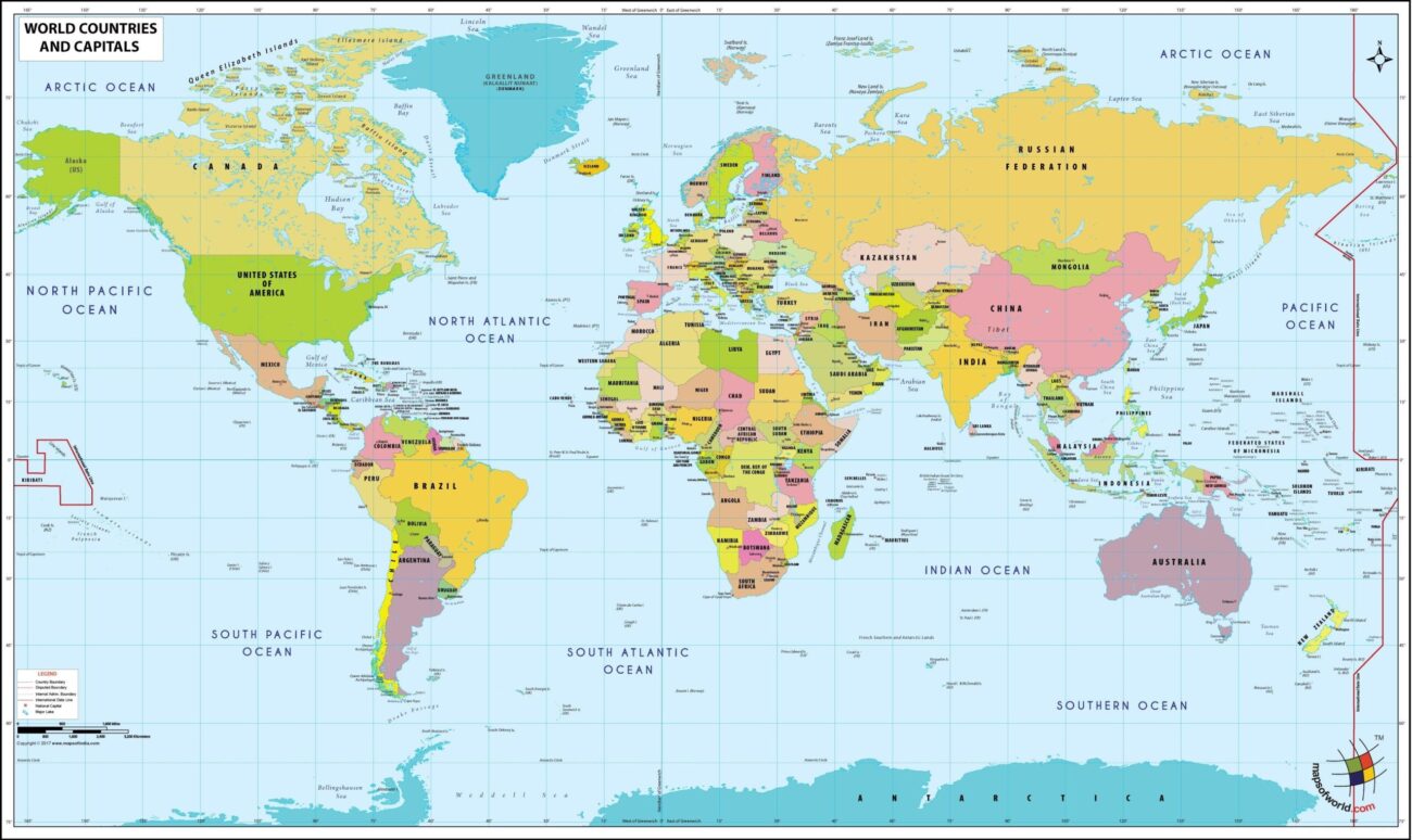 Printable Maps Of The World - 5+ Outline Printable World Map with Countries Template [PDF]