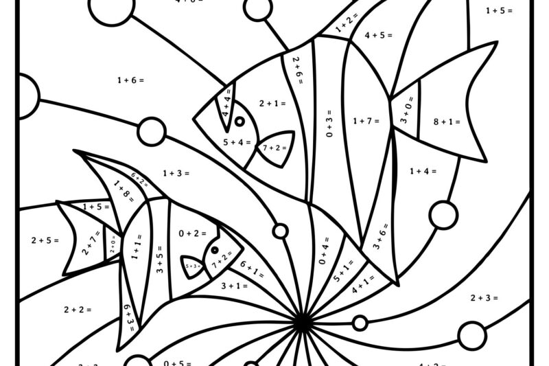 Printable Math Color By Number Worksheets