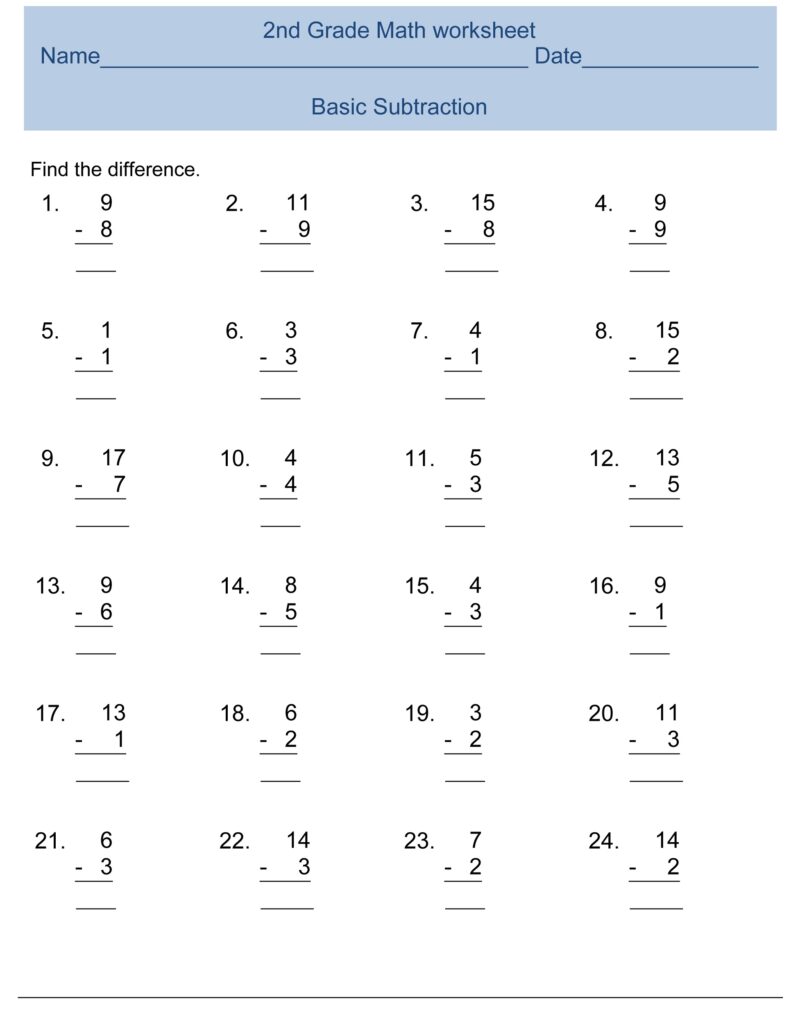 Printable Math Sheets For 2Nd Graders - Printable Board Games