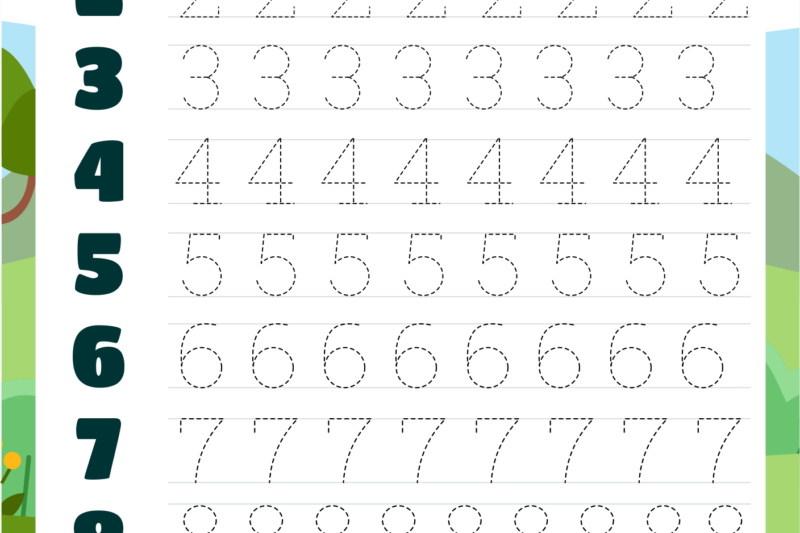 Printable Number Sheets For Preschool