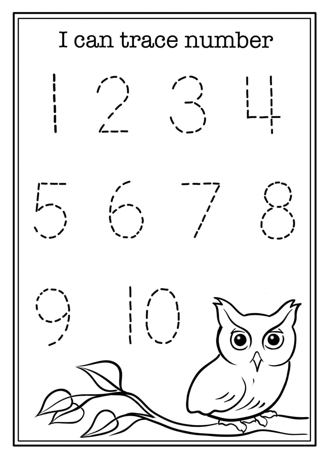 Printable Number Worksheets For Preschool - printable preschool number worksheets | Printable Worksheets