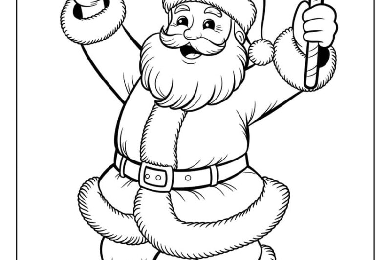 Printable Santa Pictures To Colour