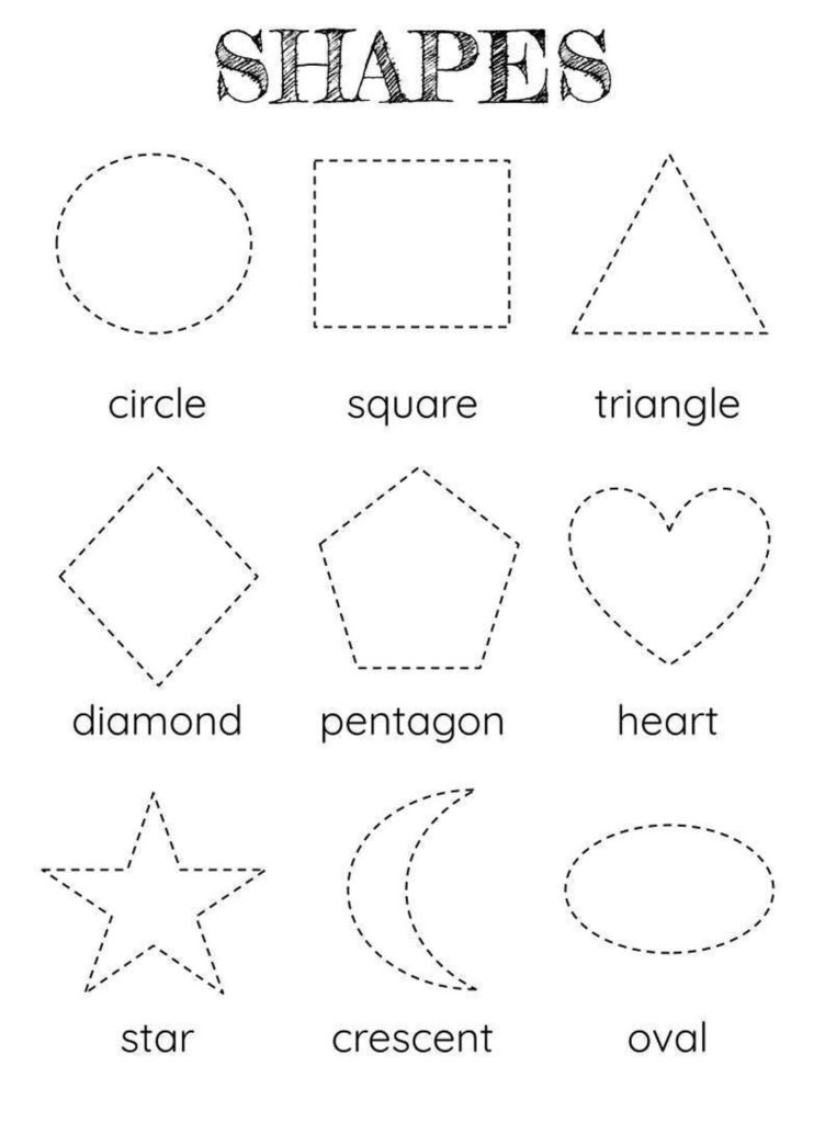 Printable Shapes Worksheets Kindergarten
