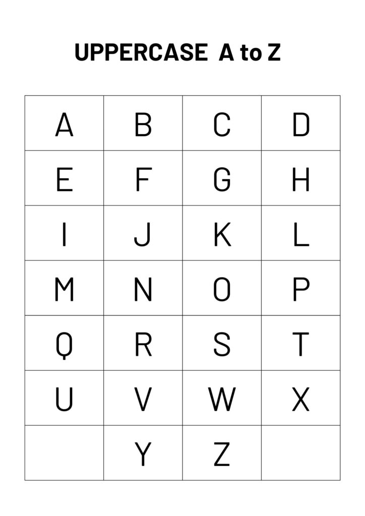 Printable Single Alphabet Letters A To Z - Printable Alphabet Letters A To Z