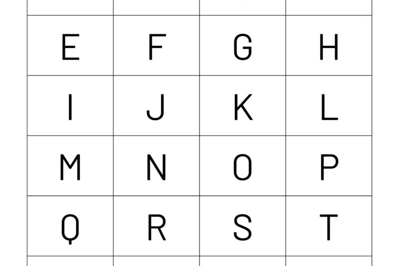 Printable Single Alphabet Letters A To Z