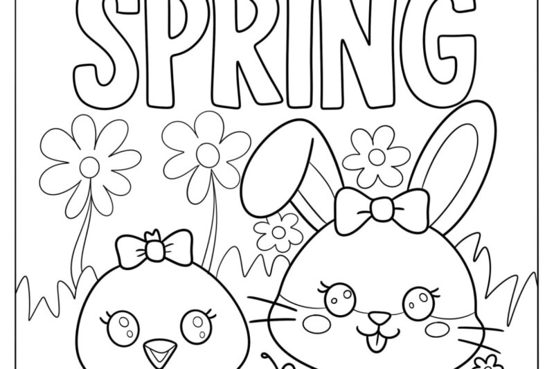 Printable Spring Coloring Pages Free