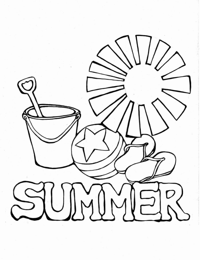 Printable Summer Coloring Page - Printables Templates Free