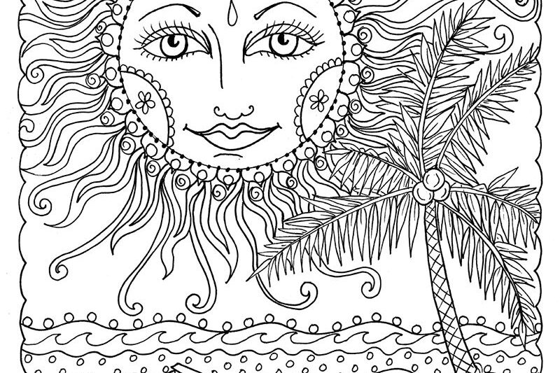 Printable Summer Coloring Pages For Adults