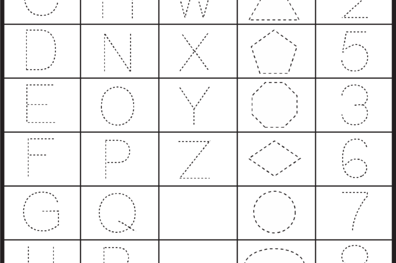 Printable Tracing Letters And Numbers
