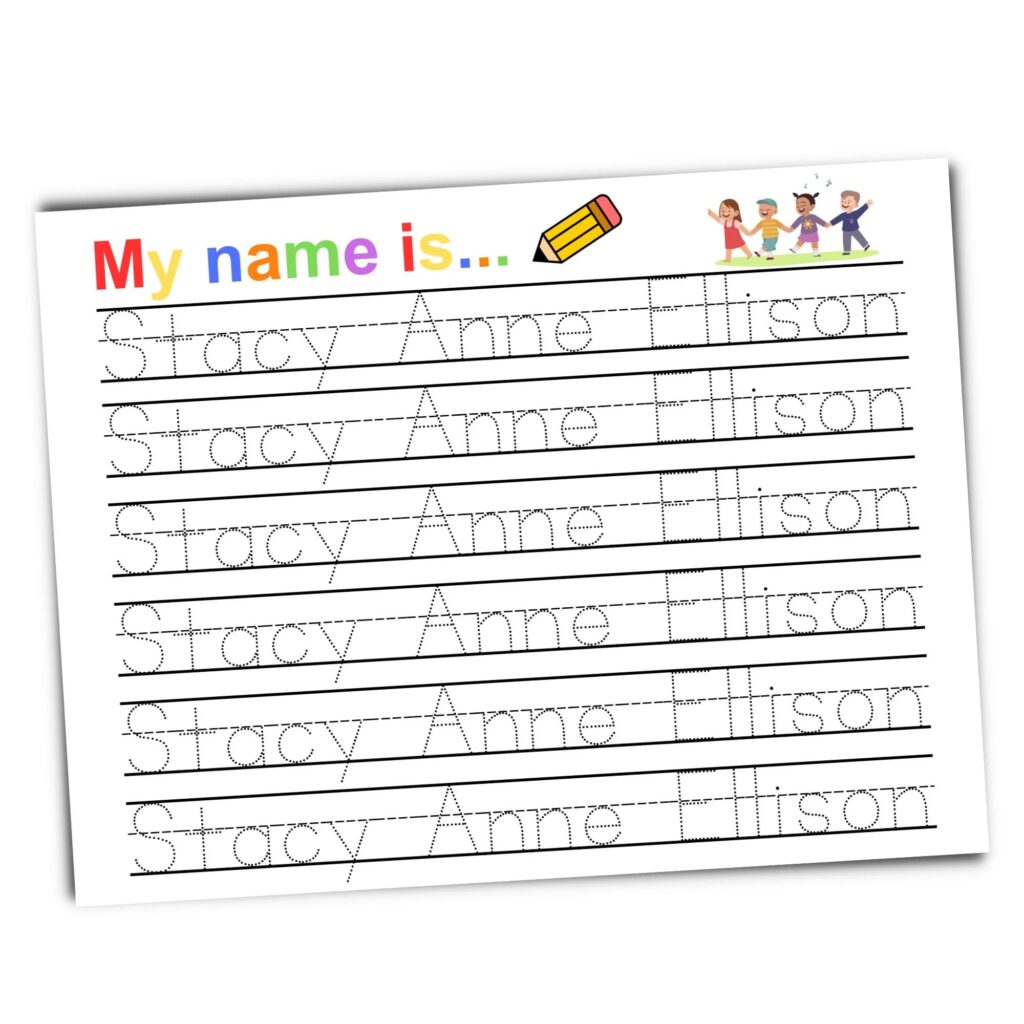 Printable Tracing Names 6 Best Images Of Free printable Kindergarten ...