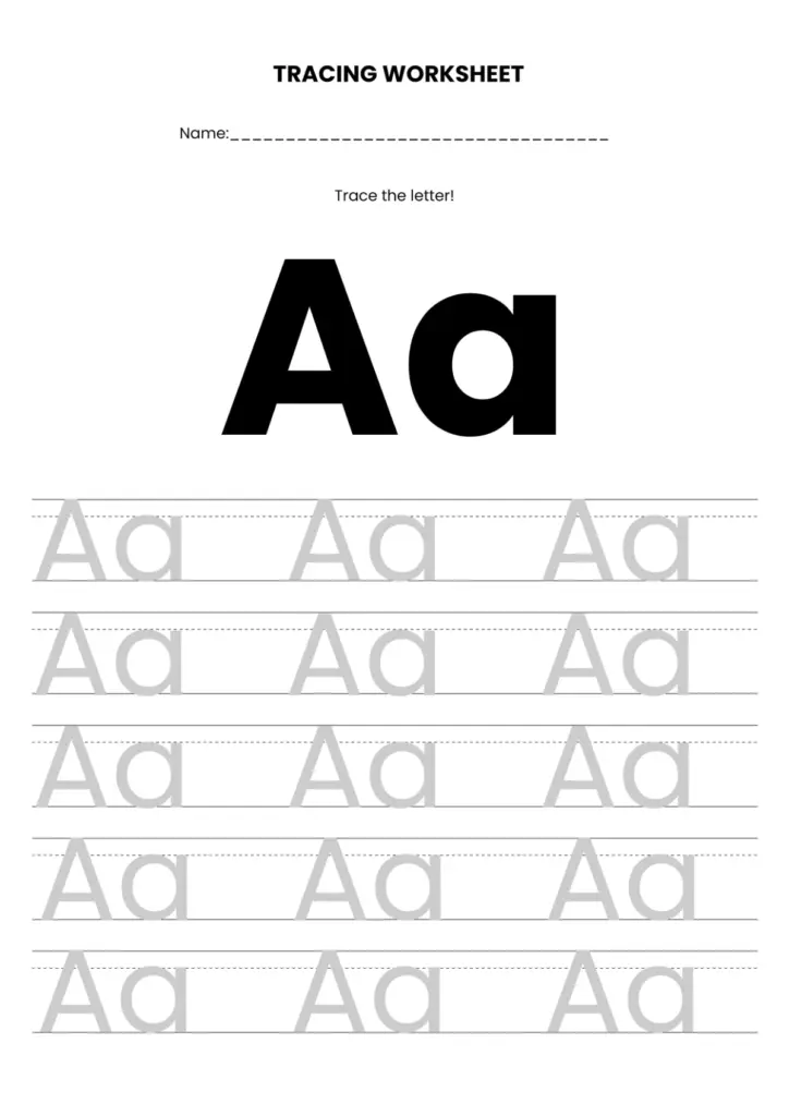 Printable Tracing Worksheet – Letter Tracing for Preschool Printable tracing worksheet for preschool featuring letter tracing activities