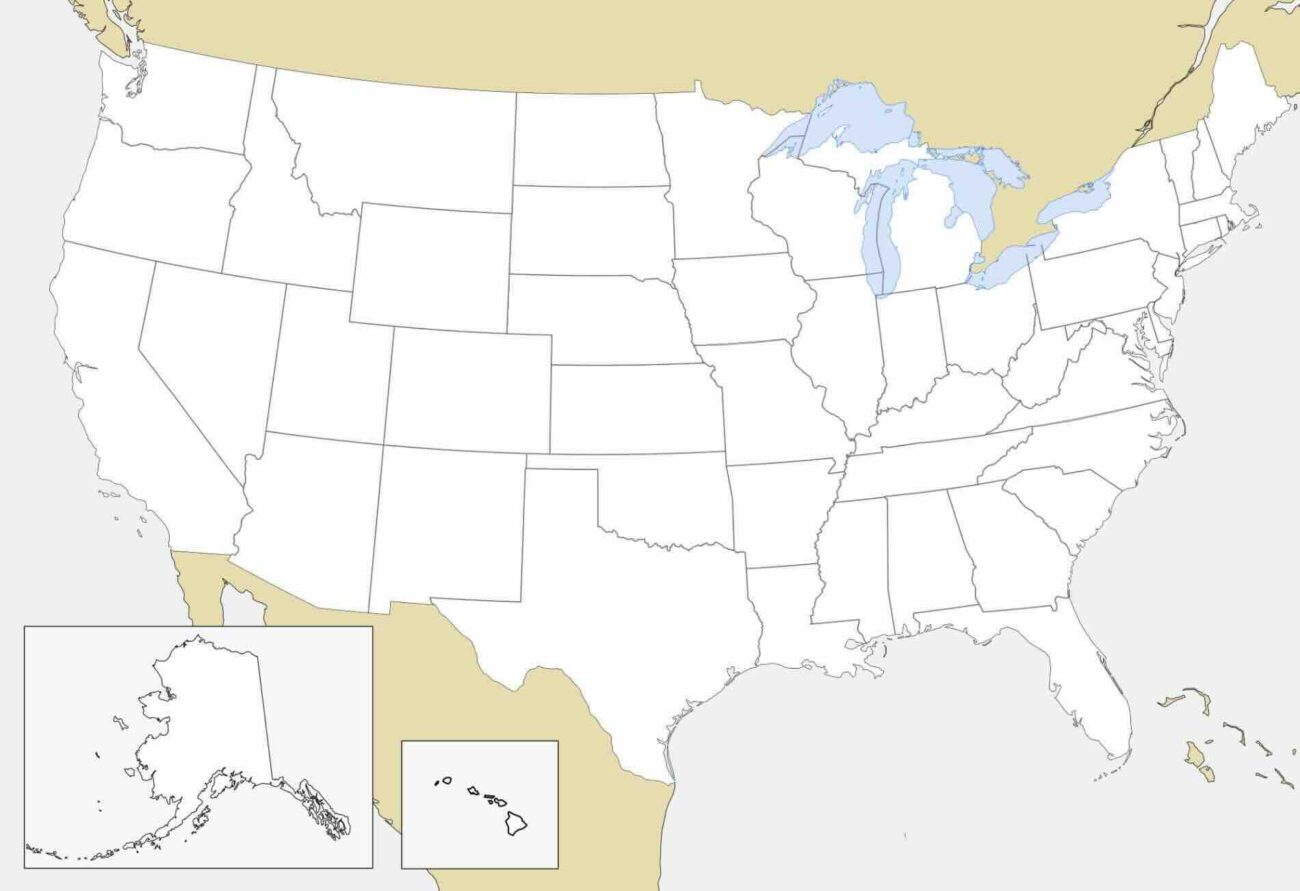 Printable Us Map Without State Names - Free Printable Map Of The United States Without State Names ...