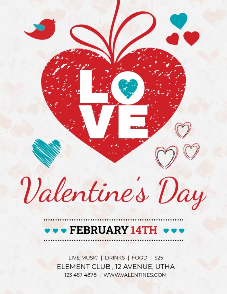 Printable Valentine Flyer Template 53+ Fabulous PSD Valentine Flyer