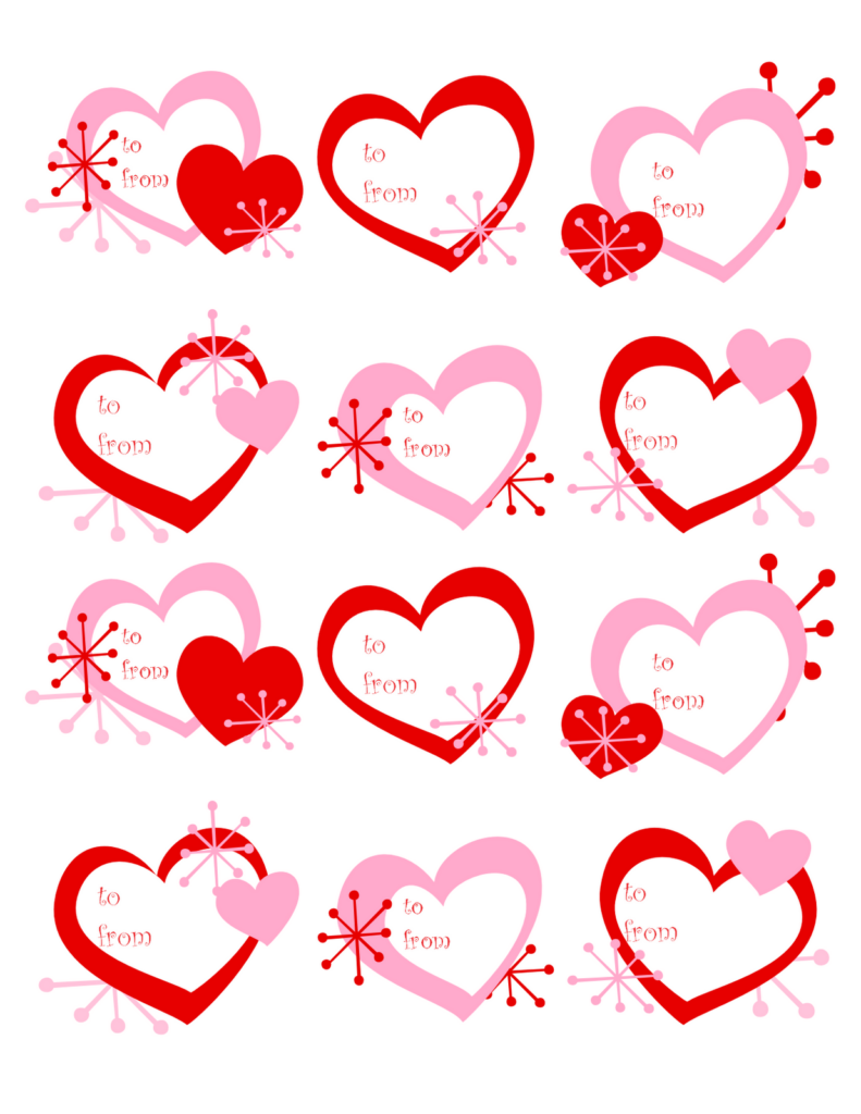 Printable Valentine Labels Printable Valentine Labels