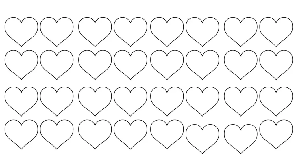 Printable Valentine’s Day Hearts – Free Heart Template Free printable Valentine's Day hearts template featuring multiple heart outlines for crafting