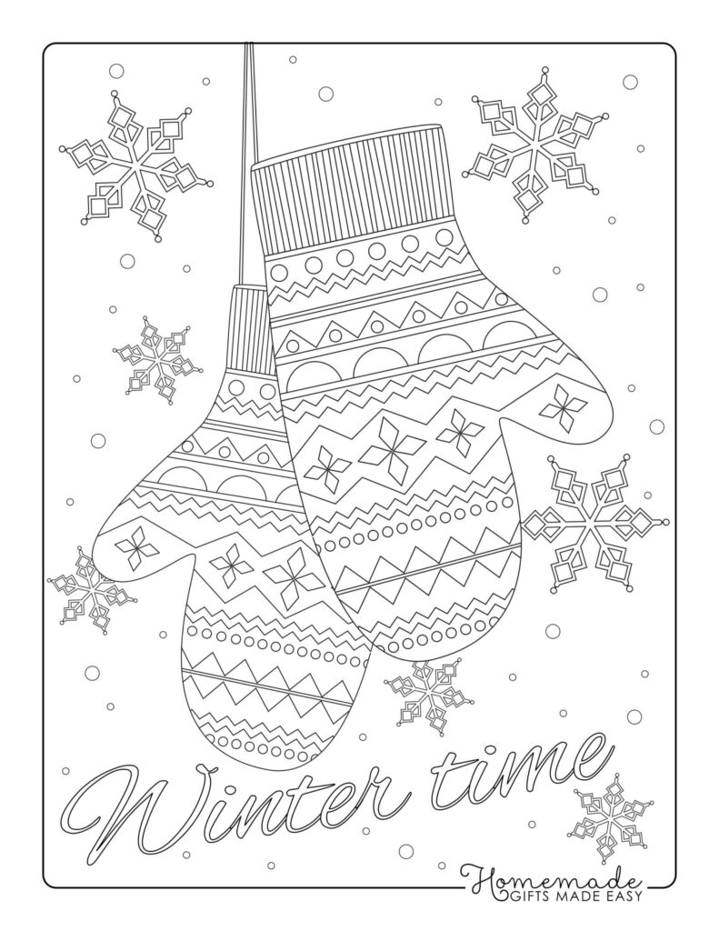 Printable Winter Coloring Pages