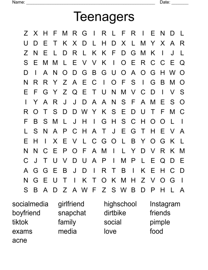 Printable Word Searches For Teens: Fun and Educational Activities ...