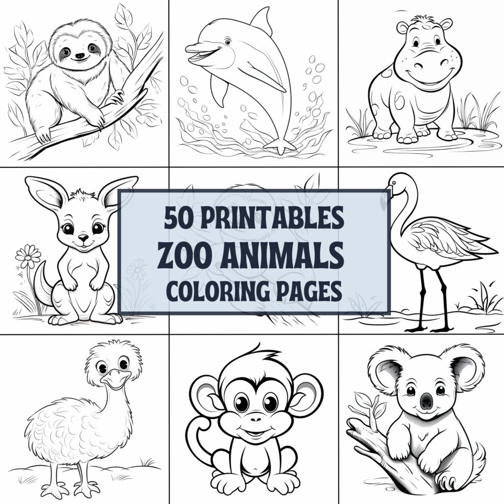 Printable Zoo Animal Coloring Pages [2025]
