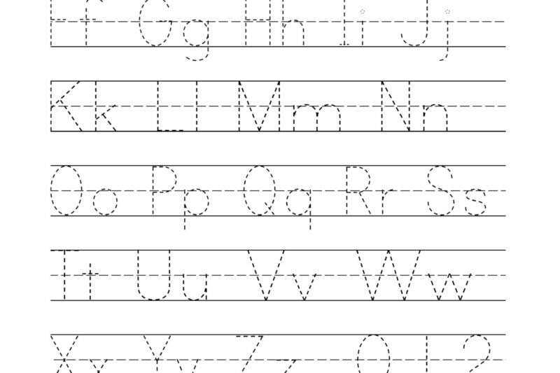 Printing The Alphabet Practice Pages