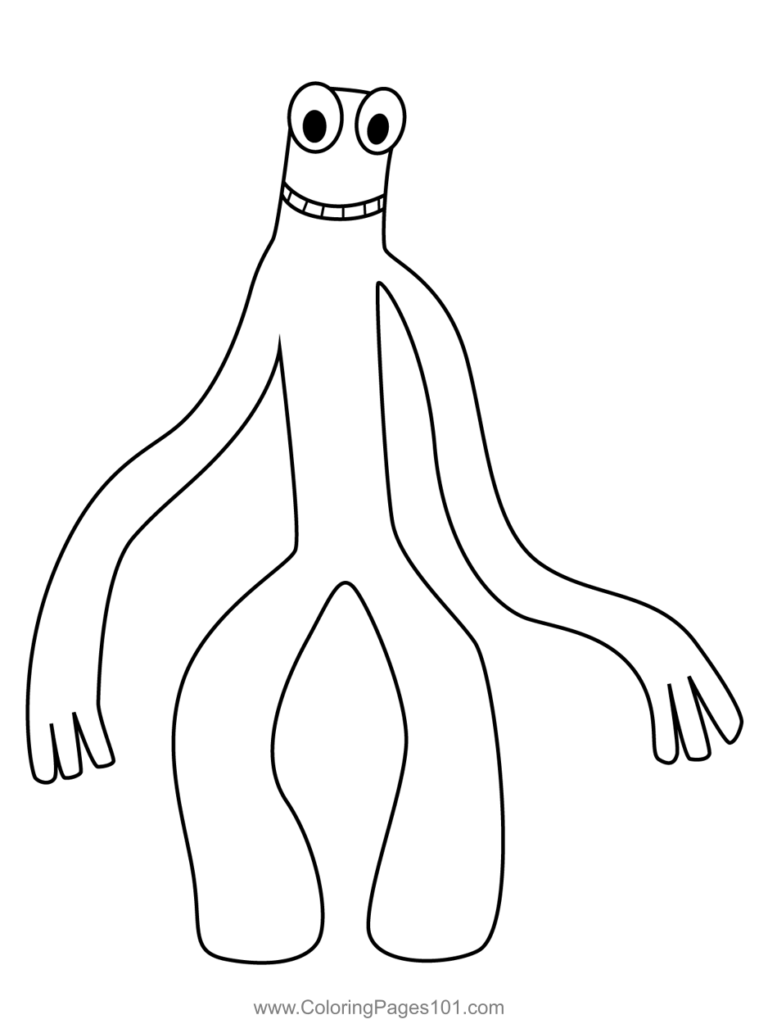 Rainbow Friends Coloring Page Printable Rainbow Friends Coloring Page Printable
