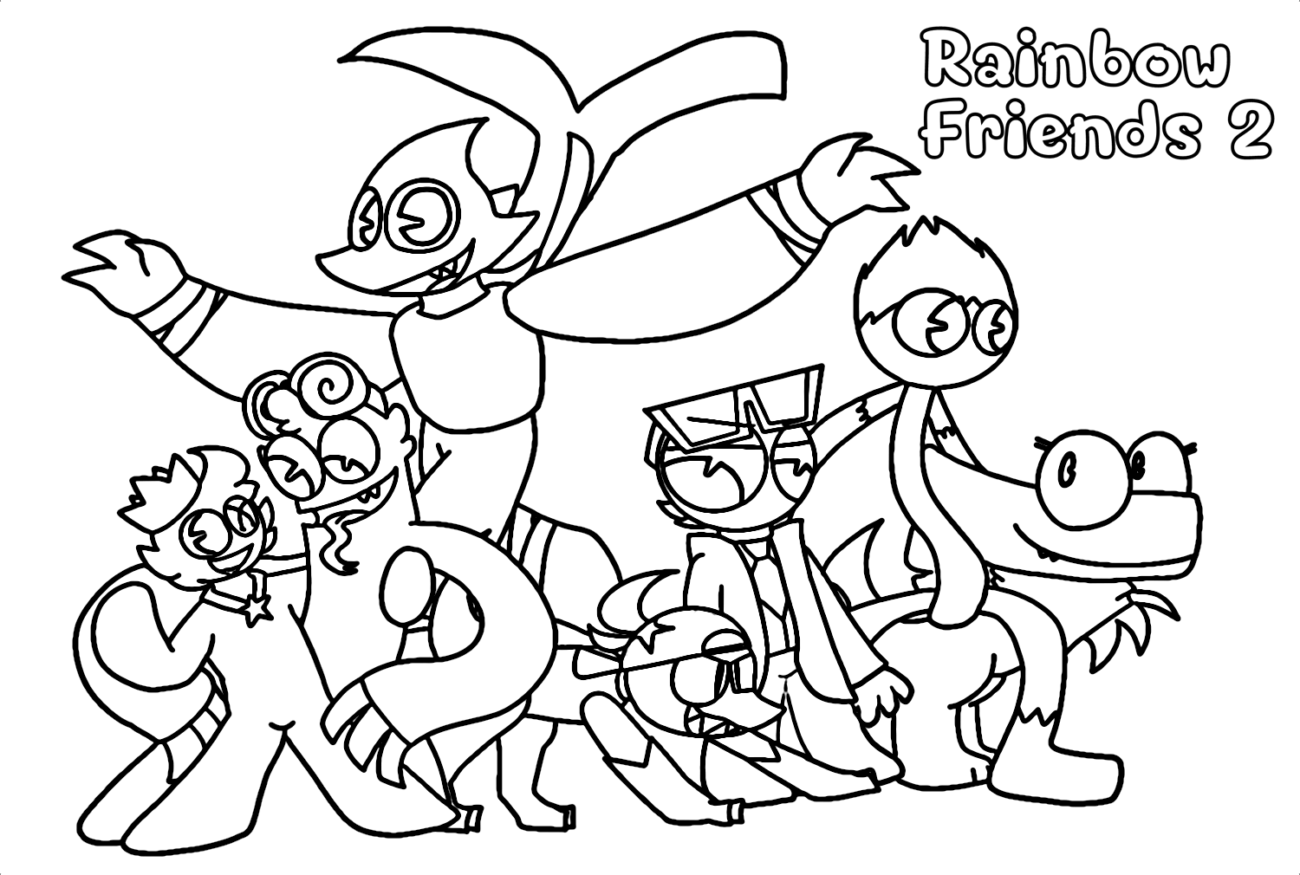 Rainbow Friends Coloring Pages Printable - Printable Pictures Of Rainbow Friends