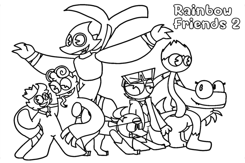 Rainbow Friends Coloring Pages Printable