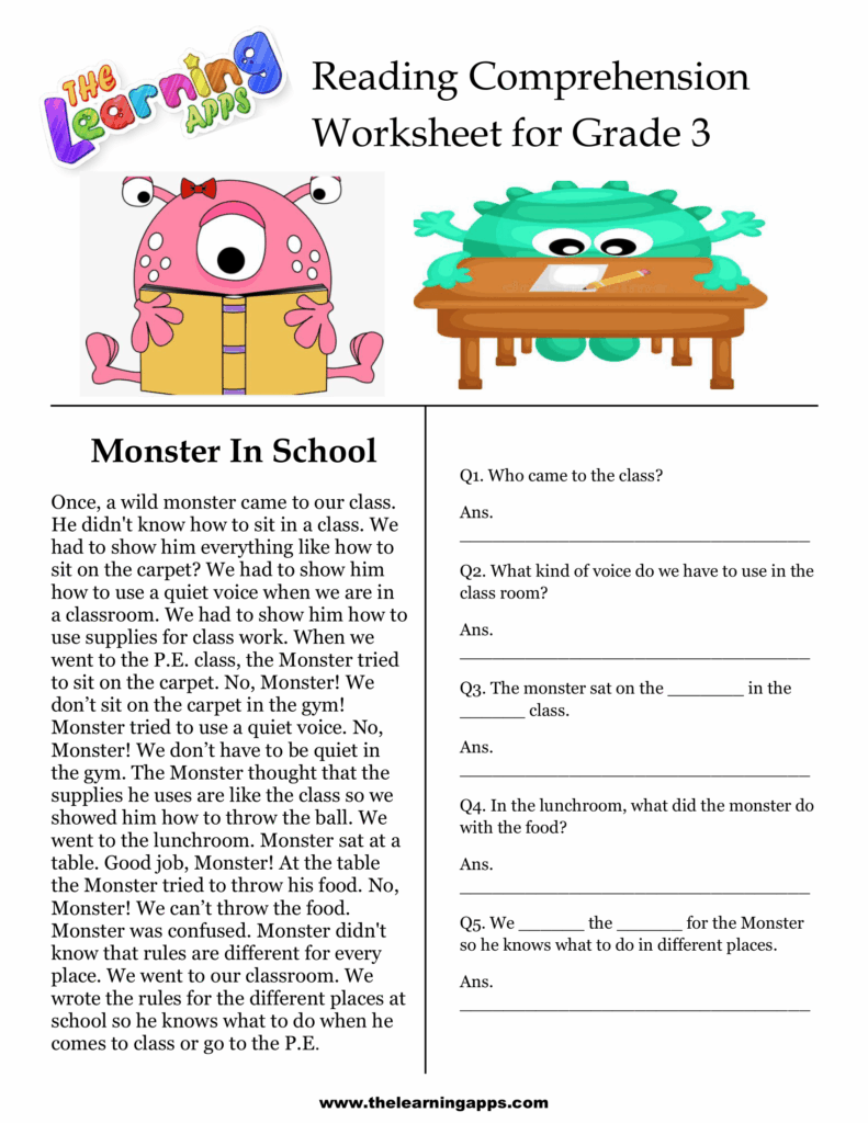 Reading Sheets For 3rd Graders – 3rd grade reading comprehension worksheets for free – Artofit Reading Sheets For 3rd Graders - 3rd grade reading comprehension worksheets for free – Artofit