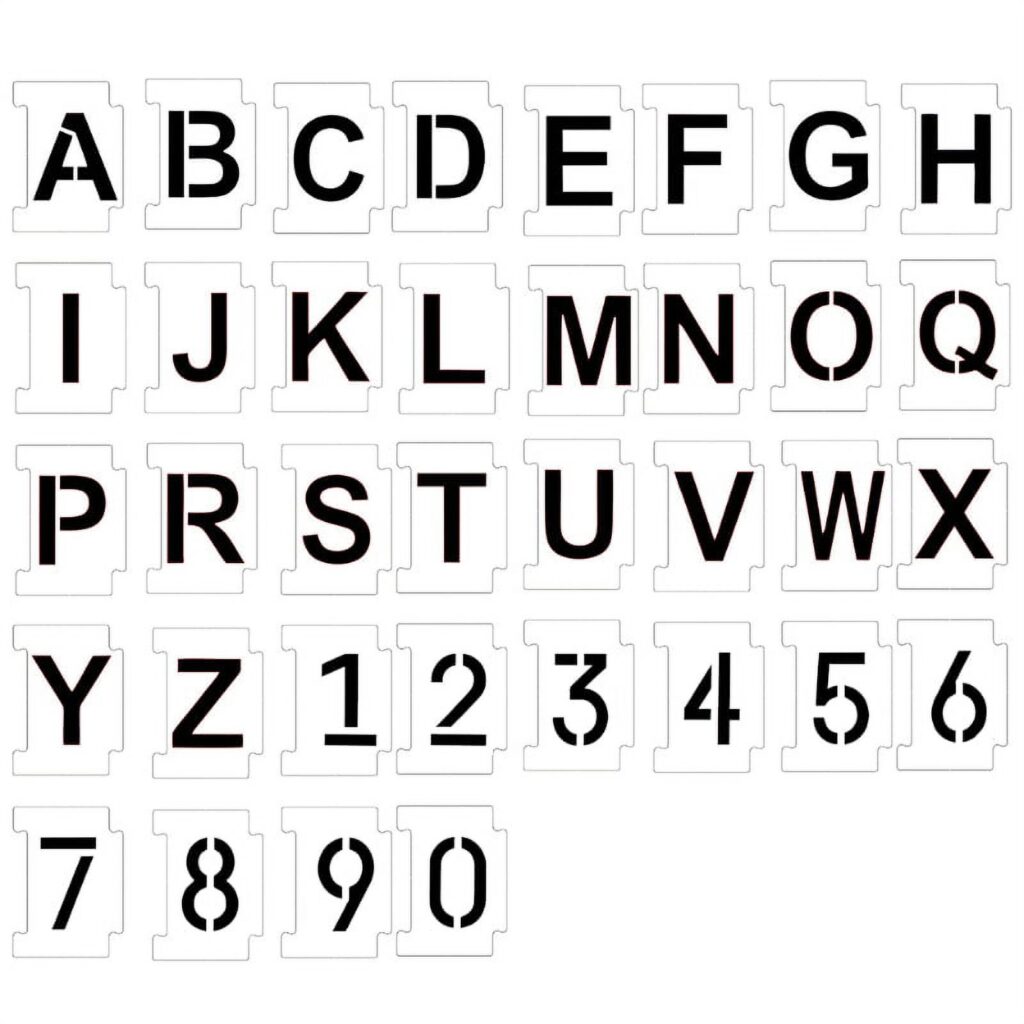 Reusable Alphabet Number Stencils 4 Inch, Pack of 26 Letters … Reusable Alphabet Number Stencils 4 Inch, Pack of 26 Letters ...