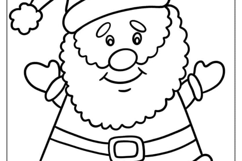 Santa Coloring Pages For Preschoolers