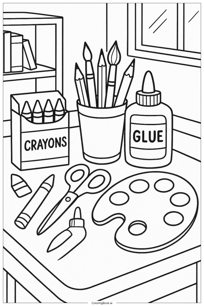 School Supplies Coloring Pages Printables School Supplies Coloring Pages Printables