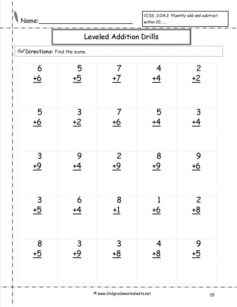 Second Grade Math Worksheets Free Printable - Jace Printable