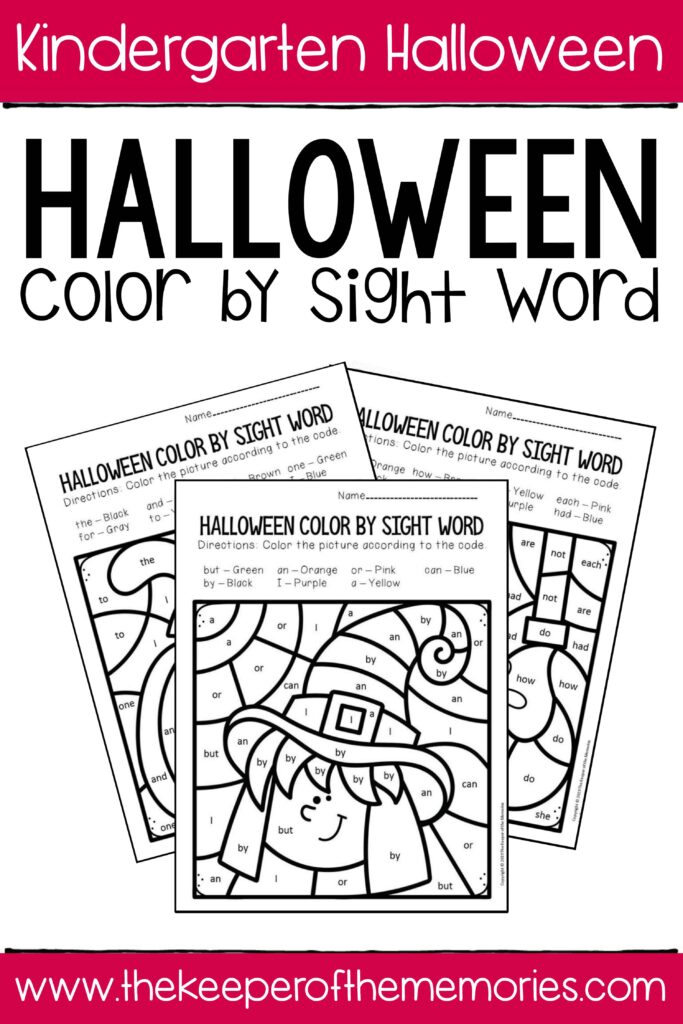 Sight Word Color By Word Halloween Worksheets Sight Word Color By Word - Free printable Halloween sight word worksheets for kindergarten students to color by sight word